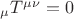 $\D_\mu T^{\mu\nu} =0$