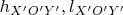 $h_{X'O'Y'},l_{X'O'Y'}$