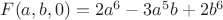 $F(a,b,0)=2a^6-3a^5b+2b^6$