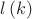 $l\left( k \right) $