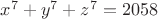 $x^7+y^7+z^7=2058$