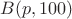 $B(p, 100)$