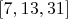 $[7,13,31]$