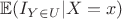 $\mathbb E(I_{Y \in U} | X = x)$