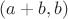 $(a+b,b)$