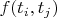 $f(t_i,t_j)$