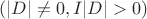 $(|D| \ne 0, I|D|>0)$