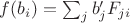 $f(b_i) = \sum_j b'_j F_{ji}$
