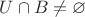 $U \cap B \ne \varnothing$