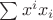 $\sum\limits_{}^{}x^ix_i$