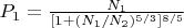$\ P_1=\frac{N_1}{[1+(N_1/N_2)^{5/3}]^{8/5}}$
