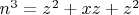 $n^3=z^2+xz+z^2$