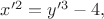 $x'^2 = y'^3 - 4,$