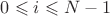$0 \leqslant i \leqslant N-1$
