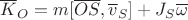 $\overline K_O=m[\overline {OS},\overline v_S]+J_S\overline \omega$