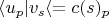 $ \langle u_p \lvert v_s \langle = c(s)_p$
