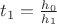 $t_1=\frac{h_0}{h_1}$