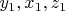 $y_1, x_1, z_1$