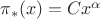 $\pi_*(x)=C x^{\alpha}$ $\pi_*(x)=C x^{\alpha}$