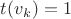 $t(v_k) = 1$