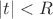 $|t|<R$