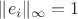 $\|e_i\|_\infty=1$