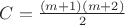 $C=\frac{(m+1)(m+2)}{2}$