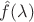 $\hat f(\lambda )$