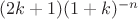 $(2k+1)(1+k)^{-n}$