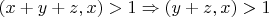 $(x+y+z,x)>1\Rightarrow (y+z,x)>1$