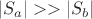 $|S_a|>>|S_b|$