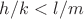 $h/k<l/m$
