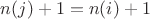 $n(j)+1=n(i)+1$