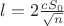 $l = 2\frac{cS_0}{\sqrt{n}}$