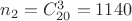$n_2=C_{20}^3=1140$