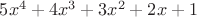 $5x^4+4x^3+3x^2+2x+1$