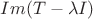 $Im(T-\lambda I)$
