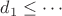 $d_1\le\cdots$