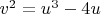 $v^2=u^3-4u$