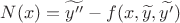 $N(x)=\widetilde{y''}-f(x,\widetilde{y},\widetilde{y'})$