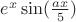 $e^x \sin(\frac{ax}{5})$