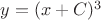 $y=(x+C)^{3}$
