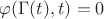 $\varphi(\Gamma(t),t) = 0$