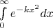 $\[\int\limits_0^\infty  {{e^{ - k{x^2}}}dx} \]$