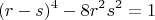 $$(r - s)^4 - 8r^2s^2 = 1$$