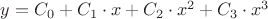 $y=C_0+C_1\cdot x+C_2\cdot x^2+C_3\cdot x^3$