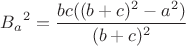 ${B_a}^2=\dfrac{bc((b+c)^2-a^2)}{(b+c)^2}$