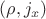 $(\rho,j_x)$