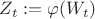 $Z_t:=\varphi(W_t)$