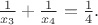 $\frac{1}{x_3}+\frac{1}{x_4}=\frac{1}{4}.$